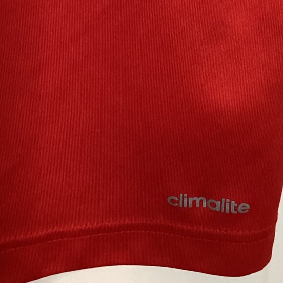 Adidas Climalite Men's Size M Short Sleeve Polo T-Shirt Top Red Gray Golf - Picture 4 of 7